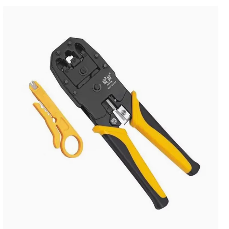 BESTIR tool 8inch 4-pin 6-pin 8-pin modular crimping network pliers for network telephone wire stripping, cutting, and crimping