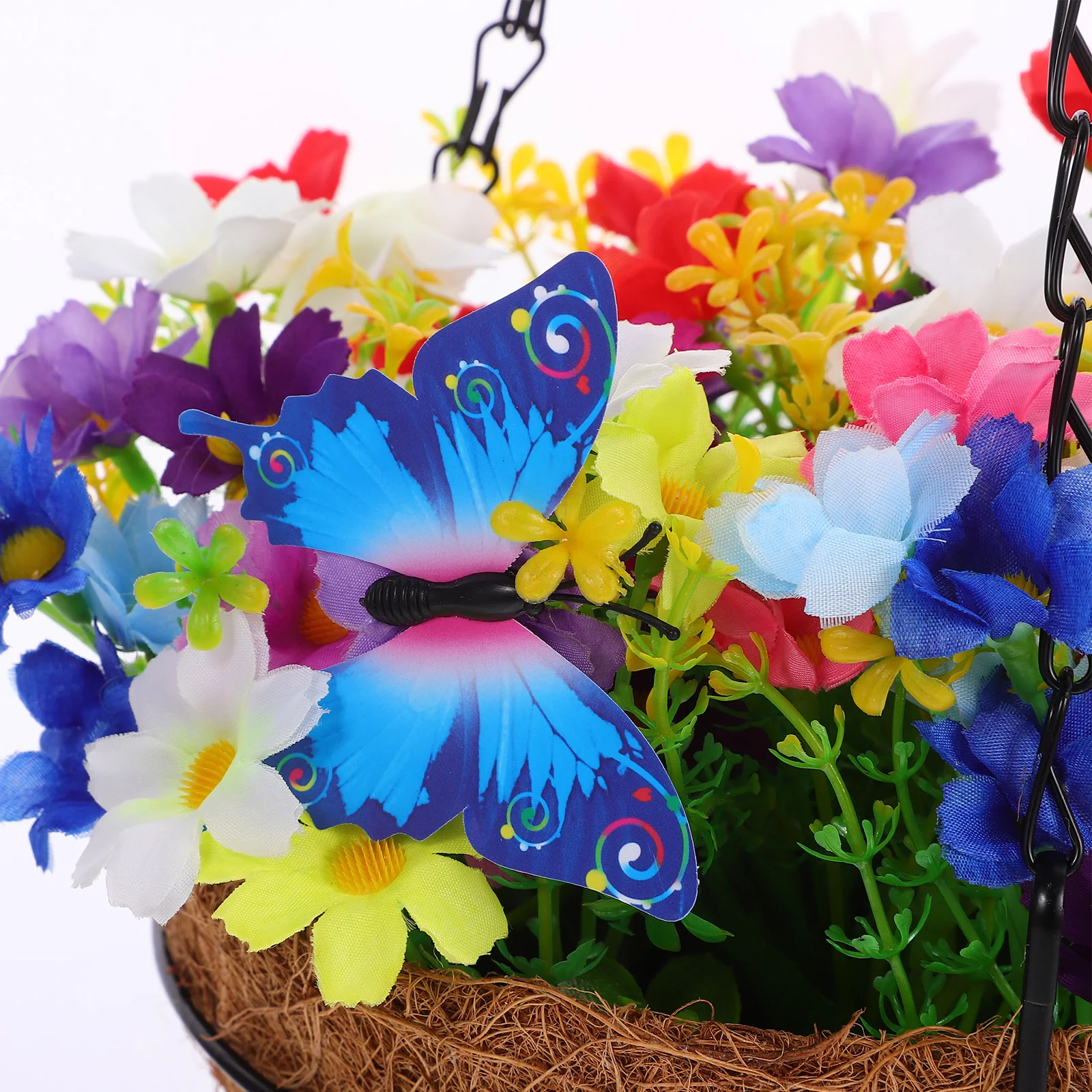 

Artificial Flower Hanging Pot Decor Indoor Flowers Basket Fake Suspending Baskets with Plants