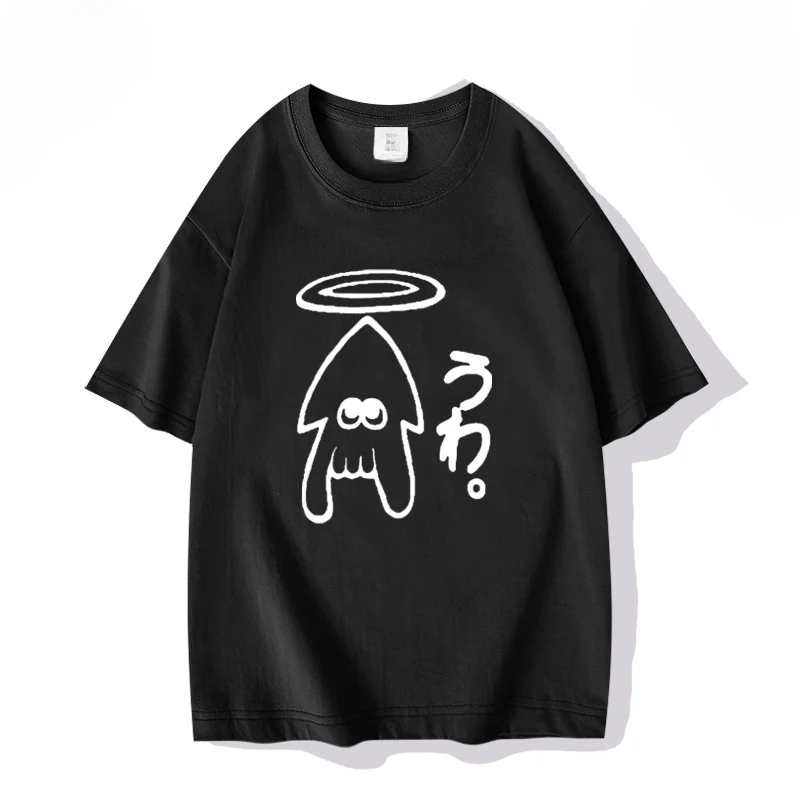 Anime Splatoon 3 T-shirt 100% Cotton Men T Shirt Casual Women Short Sleeved Tops Oversized Crew Neck Tees Streetwear Clothing