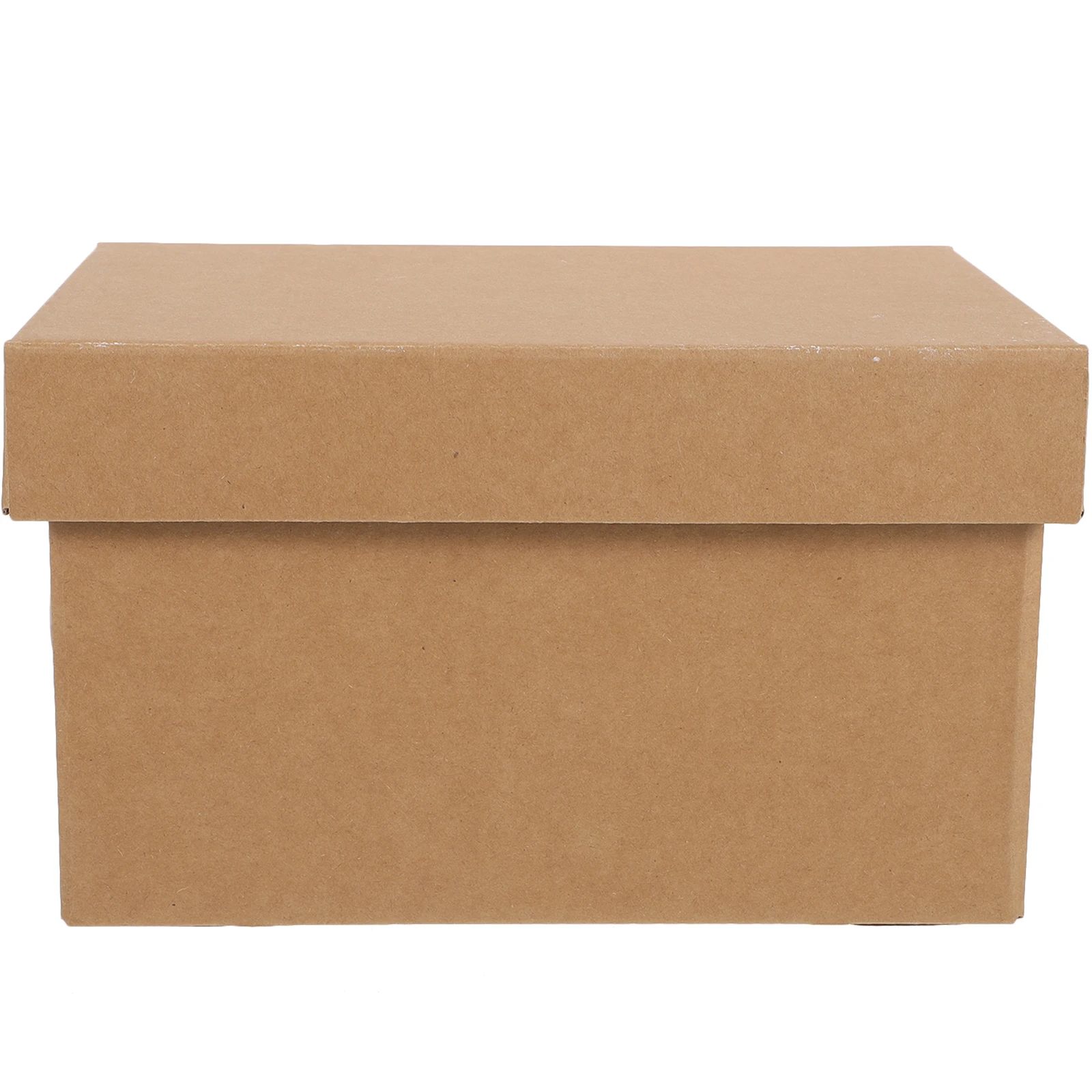 

Thickened Kraft Document Storage Box with Lid Large Capacity File Organizer Desktop Holder Gift Packaging Boxes for Sundries