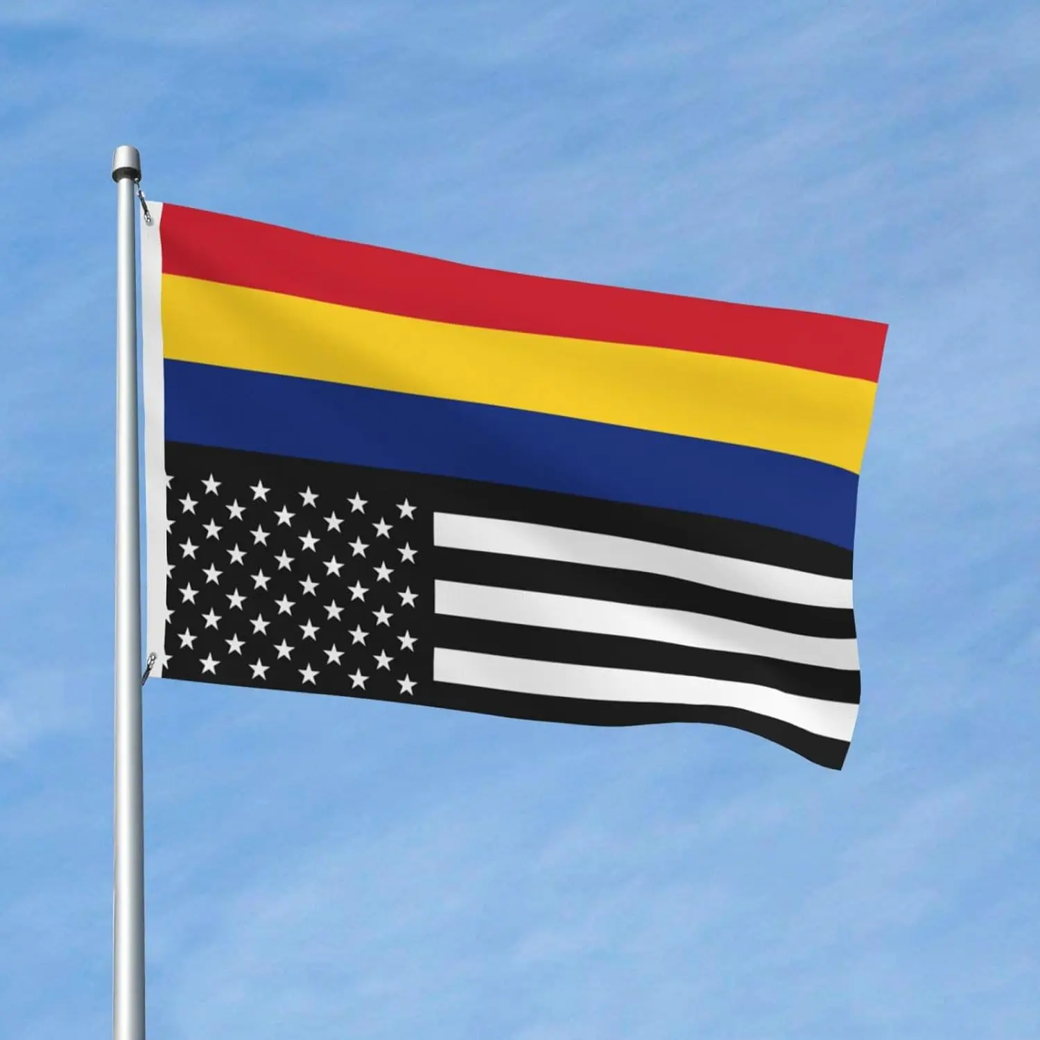 Flagnshow 100% Polyester America Flag And Romania Flag