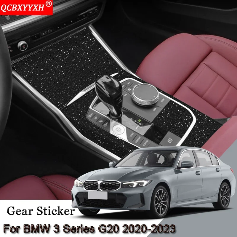 

Car Interior Sticker For BMW 3 Series G20 2020-2023 Car Gear Panel Sticker Gear Box Protective Film Carbon Fiber Black Accessory