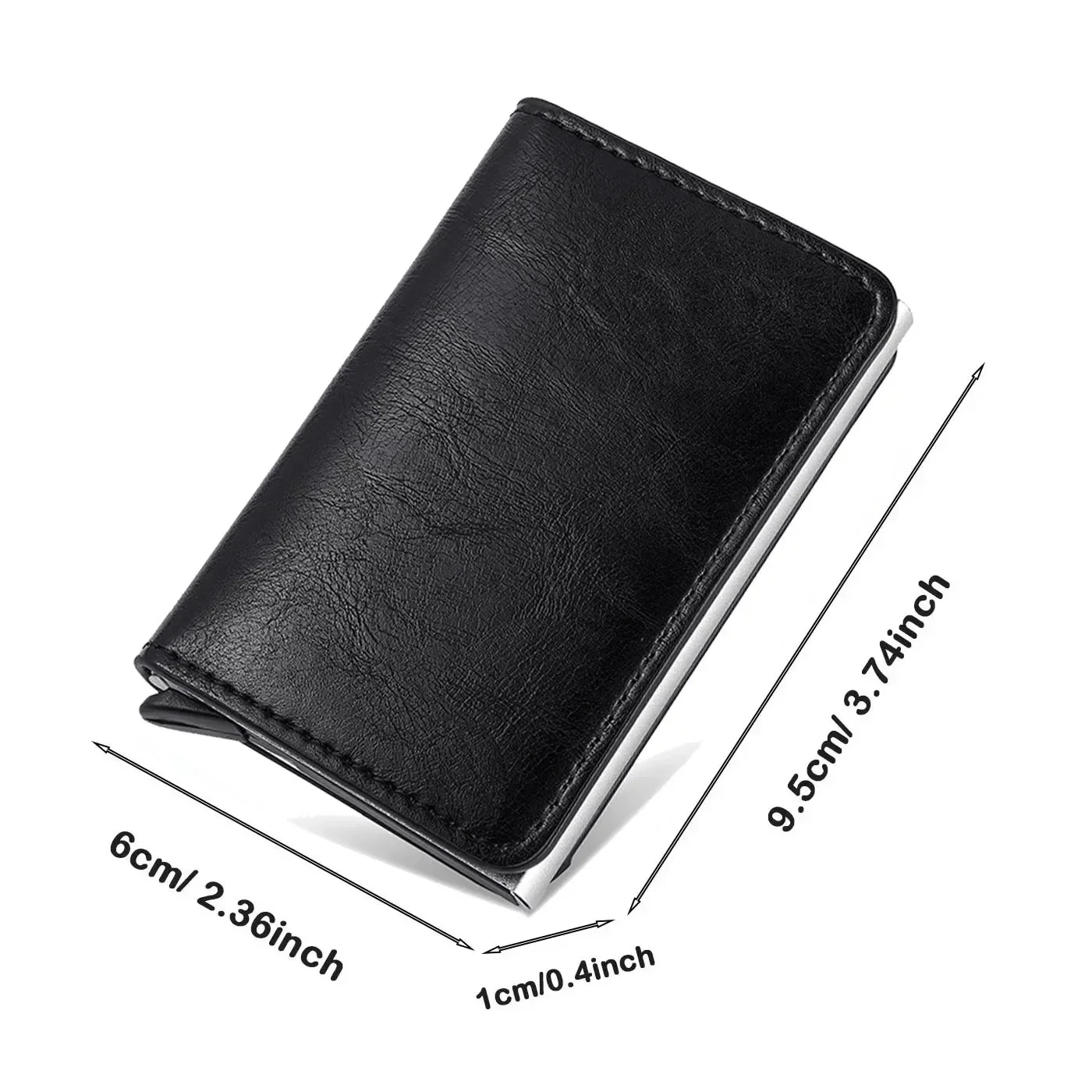ANTI Rfid Credit Card Holder Men Wallets Bank Cardholder Case Small Leather Slim Thin Magic Mini Wallet Smart Minimalist Wallet image 3