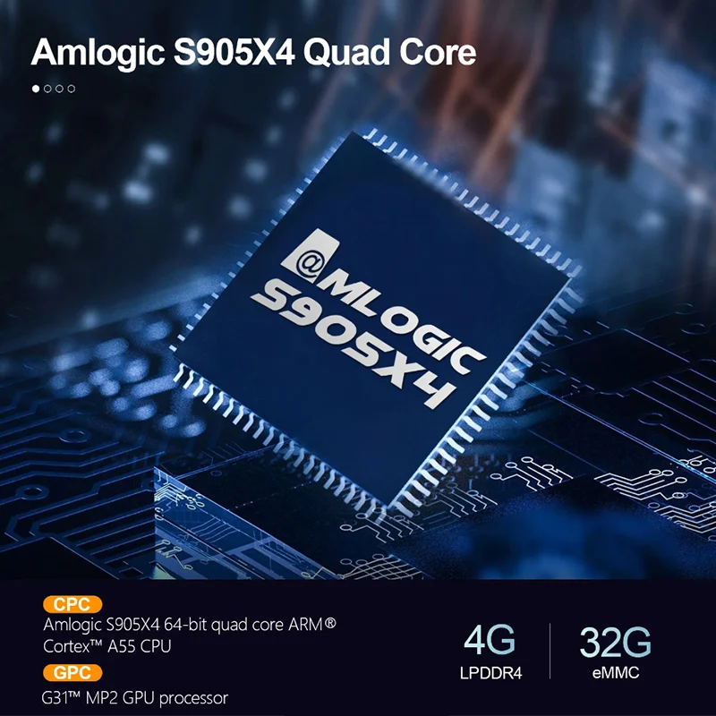 X4 Set Top Box Amlogic S905X4 2+16GB/4+32GB Android 11 TV Box Support BT4.0 2.4G/5G WiFi 4K/8K HD USB 3.0 Built-in cooling fan