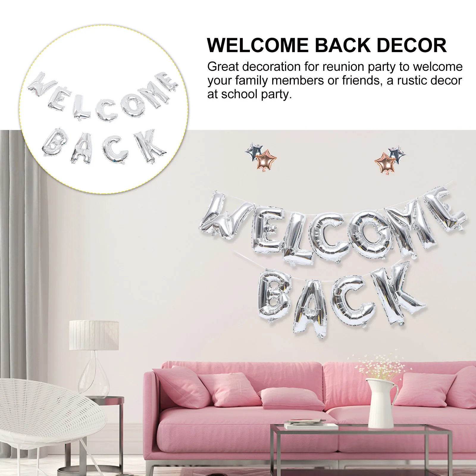 Back to School Decorations Welcome Balloons Large Letter Party Letters Alphabet Home