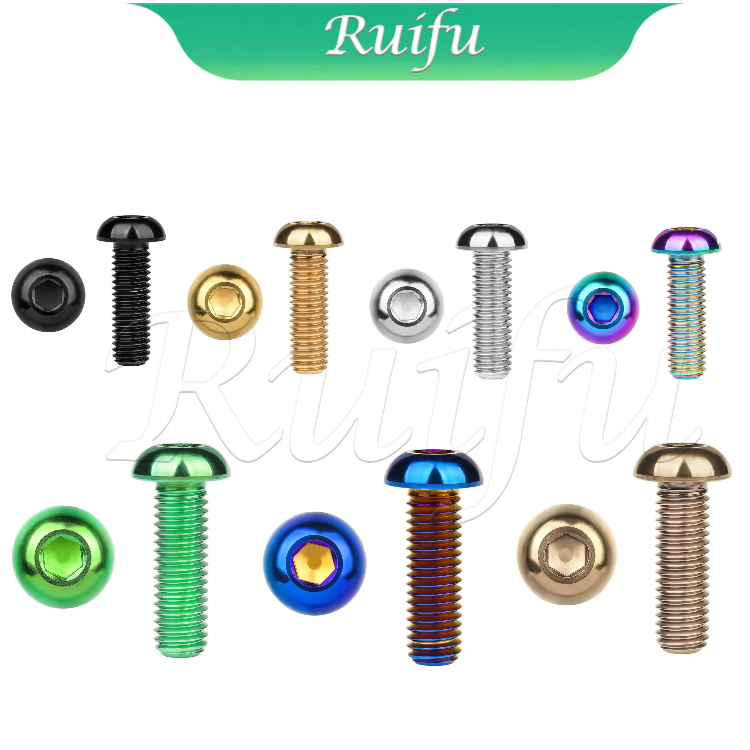 

Титановый болт Ruifu, 20 шт., M6M8X12, болты из титанового сплава 35 мм, полукруглая головка