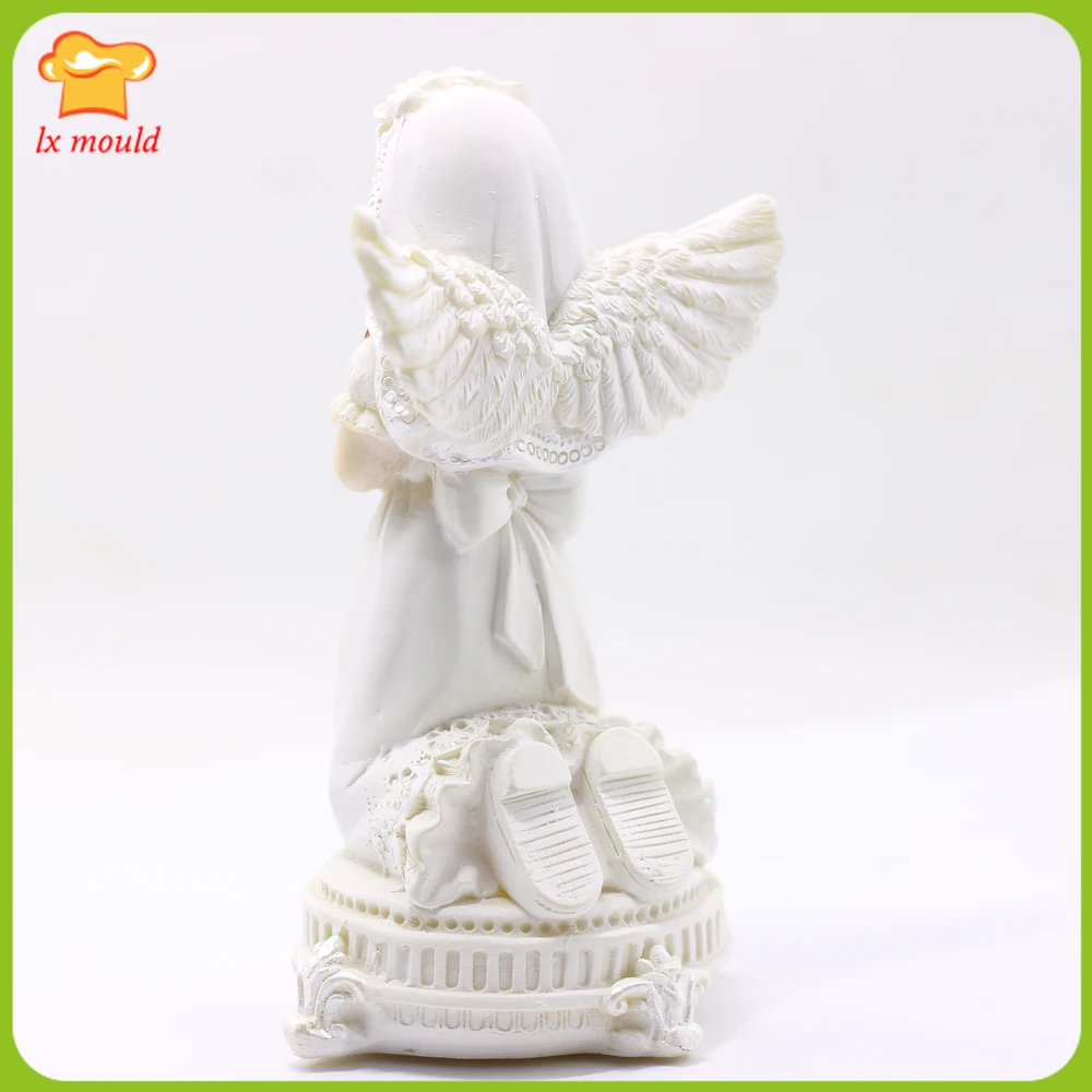 3D Prayers Little Angels Candle Mould Making DIY Decoration Wedding Party Dinner Wax plaster Resin Silicone Molds