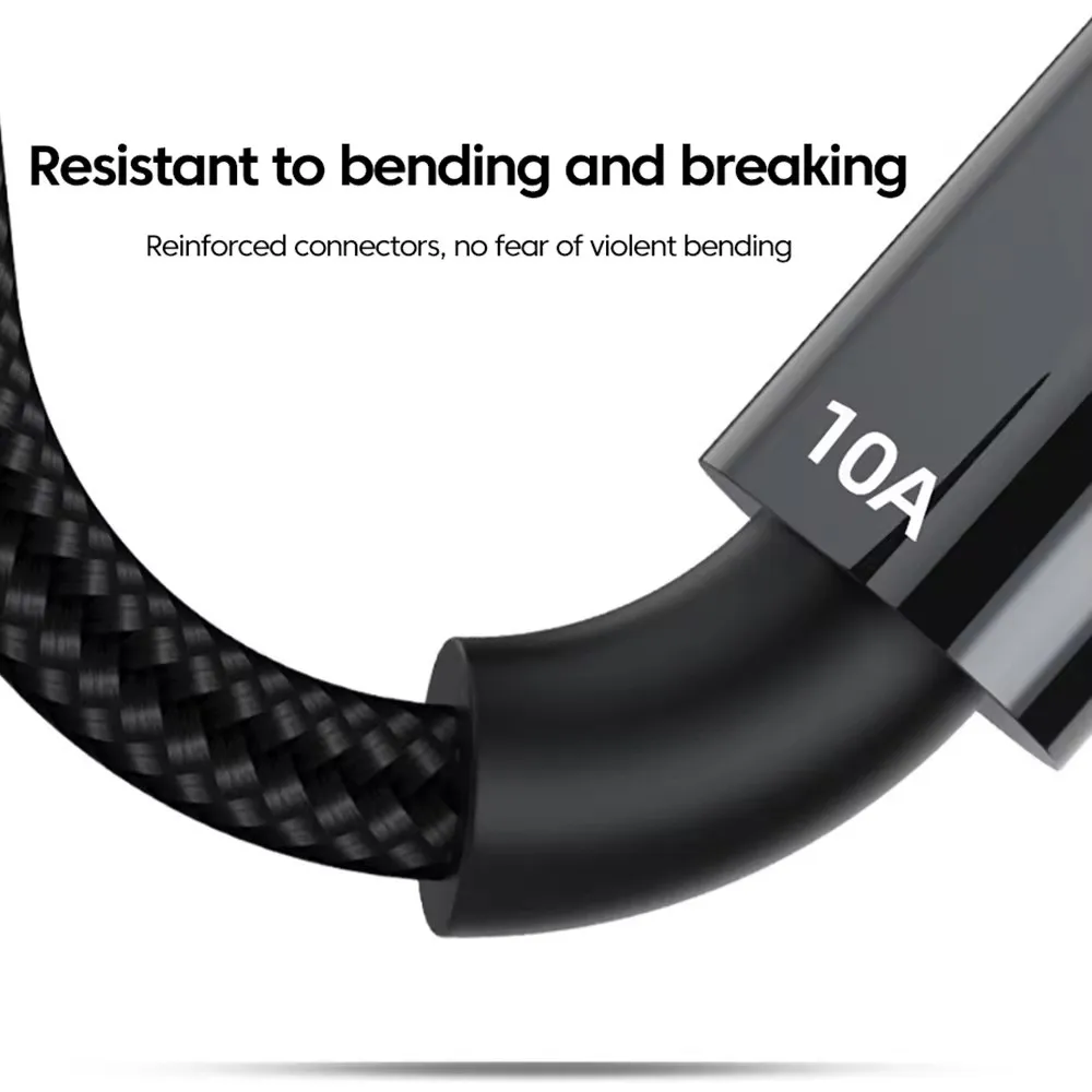 3M/0.25M/1M/1.5M/2M 120W 10A USB Type C Cable Super Fast Charging Cable for Huawei Xiaomi POCO Redmi Type-C Data Braided Cord