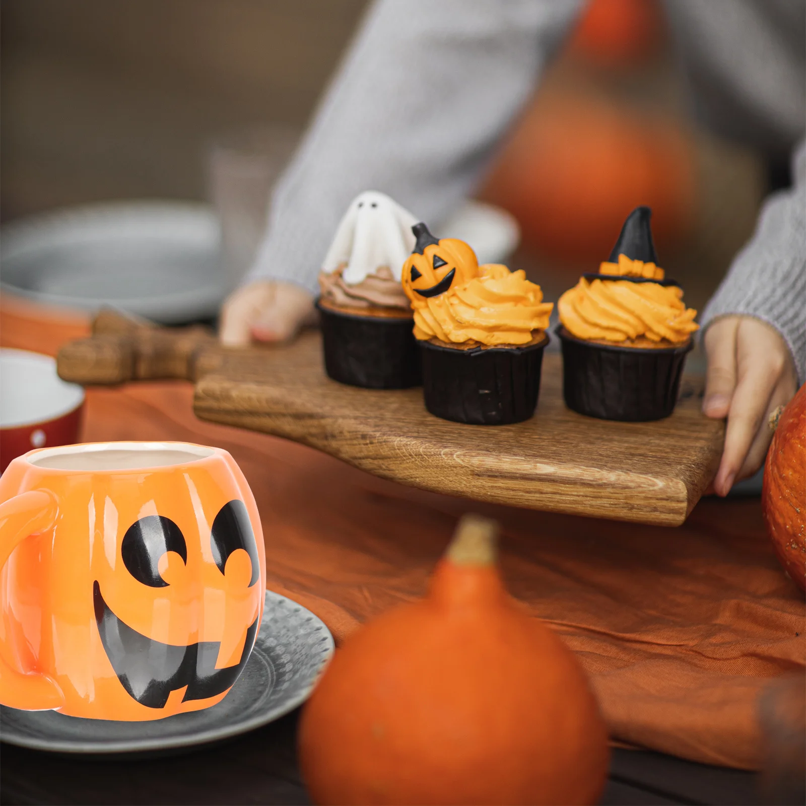 

Coffee Mug Harvest Ceramic Mugs Creatively Shaped Halloween Pumpkin Cute Thanksgiving Cup Soup