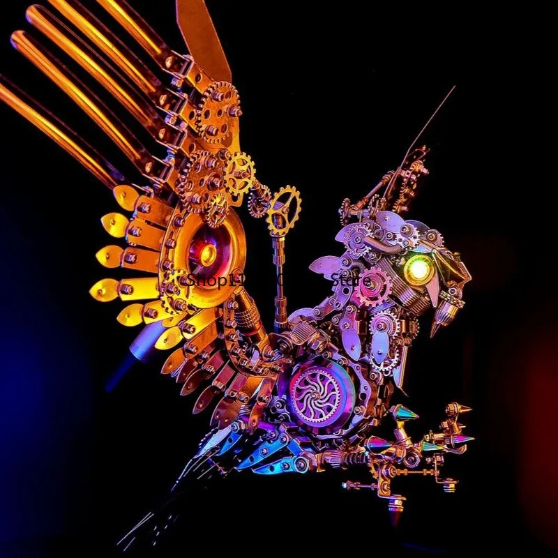 Mechanical metal assembly mecha model steampunk three-dimensional puzzle adult decompression and assembly accessories with tools