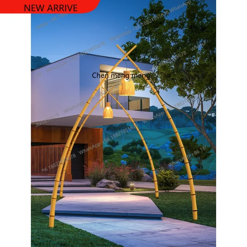 

Уличный водонепроницаемый светильник-имитация высокой фонарной столбы для двора, ландшафтный светильник для B&B, туристических зон, улиц, садов и вилл