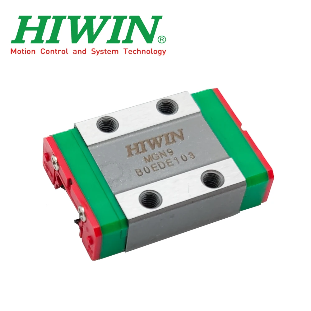 HIWIN Genuína MGN9C MGN9 Miniatura Trilho de Guia Linear + Deslizante 40 50 60-100 200 250 300 350 400 450 500 550 milímetros Para 3D Impressora CNC