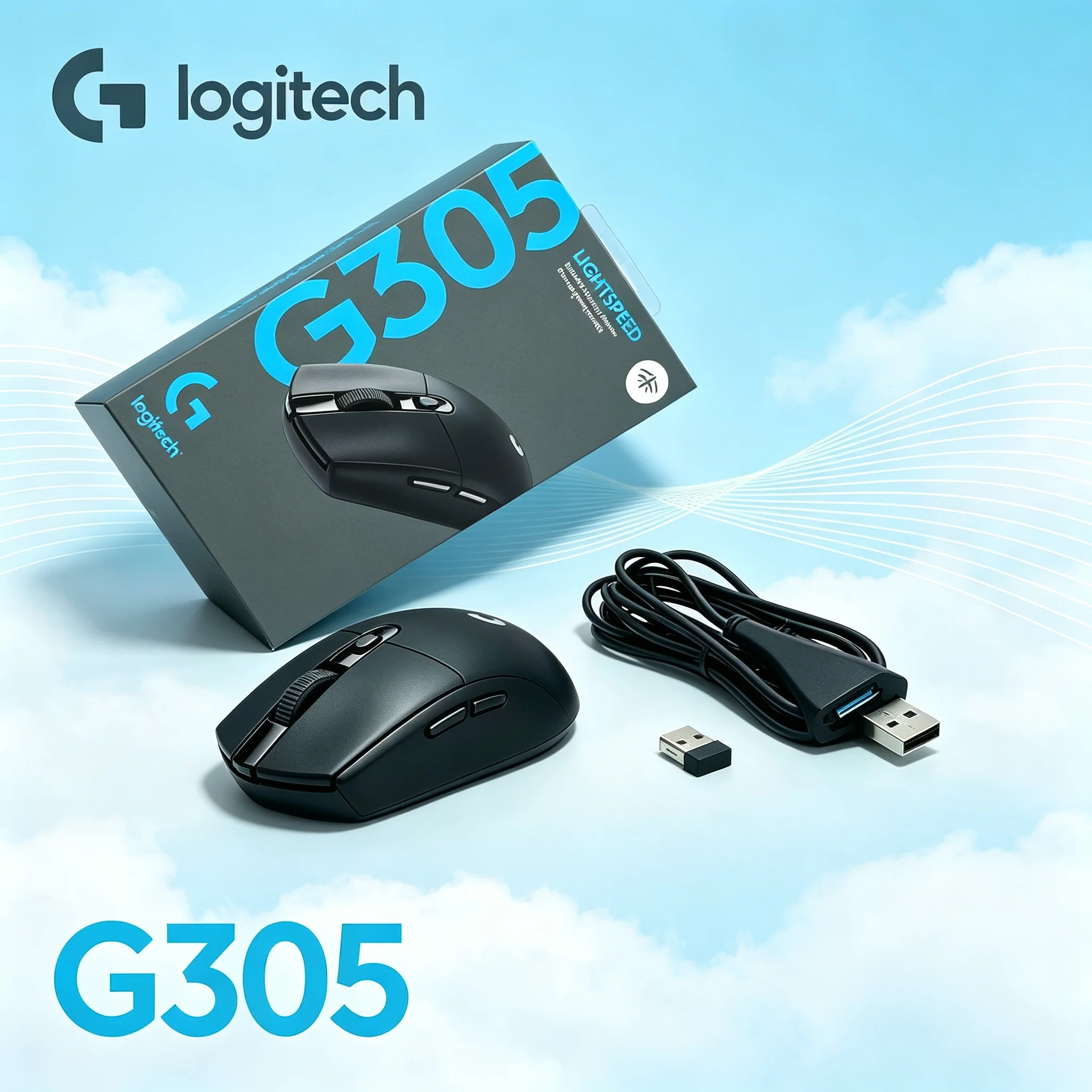 Logitech G305 Complete Kit Logitech G305 Wireless Gaming Mouse With Transfer Adapter Cable Quick Install Mice For Laptop Office