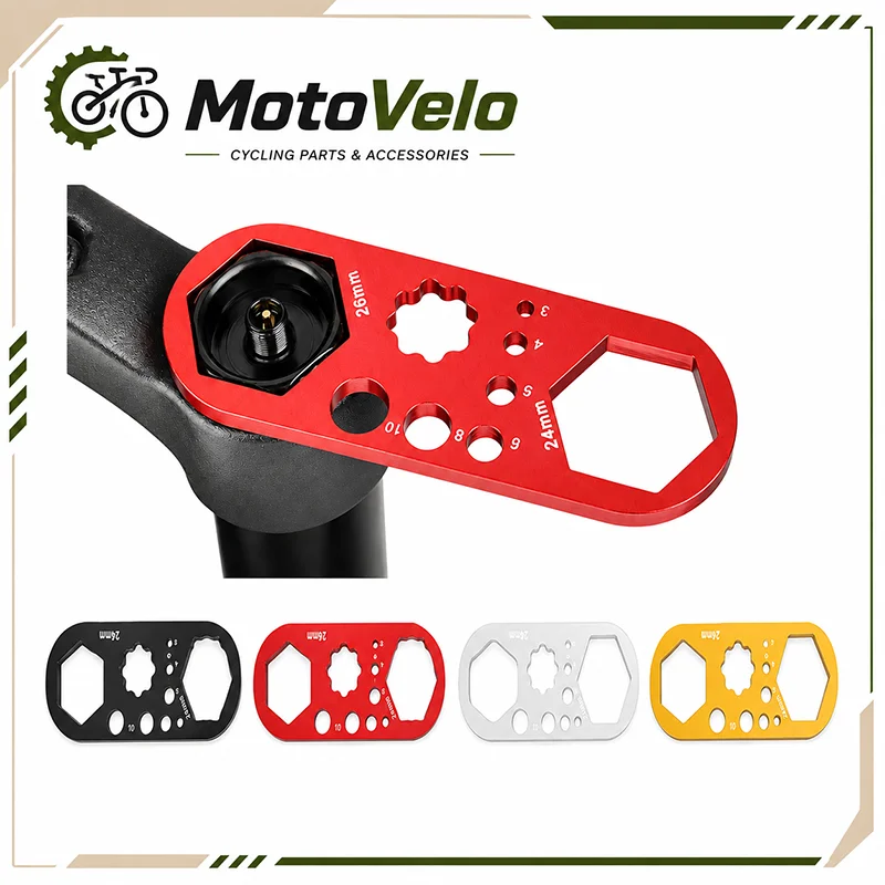 Bicycle Multi-Function Repair Wrench Aluminum Alloy Fork Top Cap Tool 8T-12T 24-32mm MTB Bike Maintenance Tool
