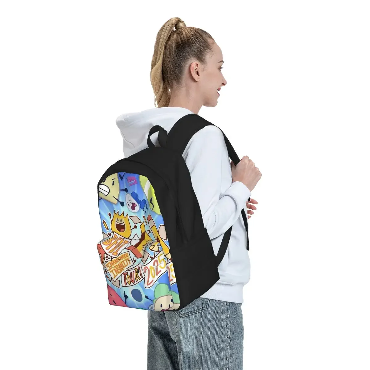 BFDI Four BFB Backpack Student BookBag Children School Bag Computer Shoulder Bags for Men Women
