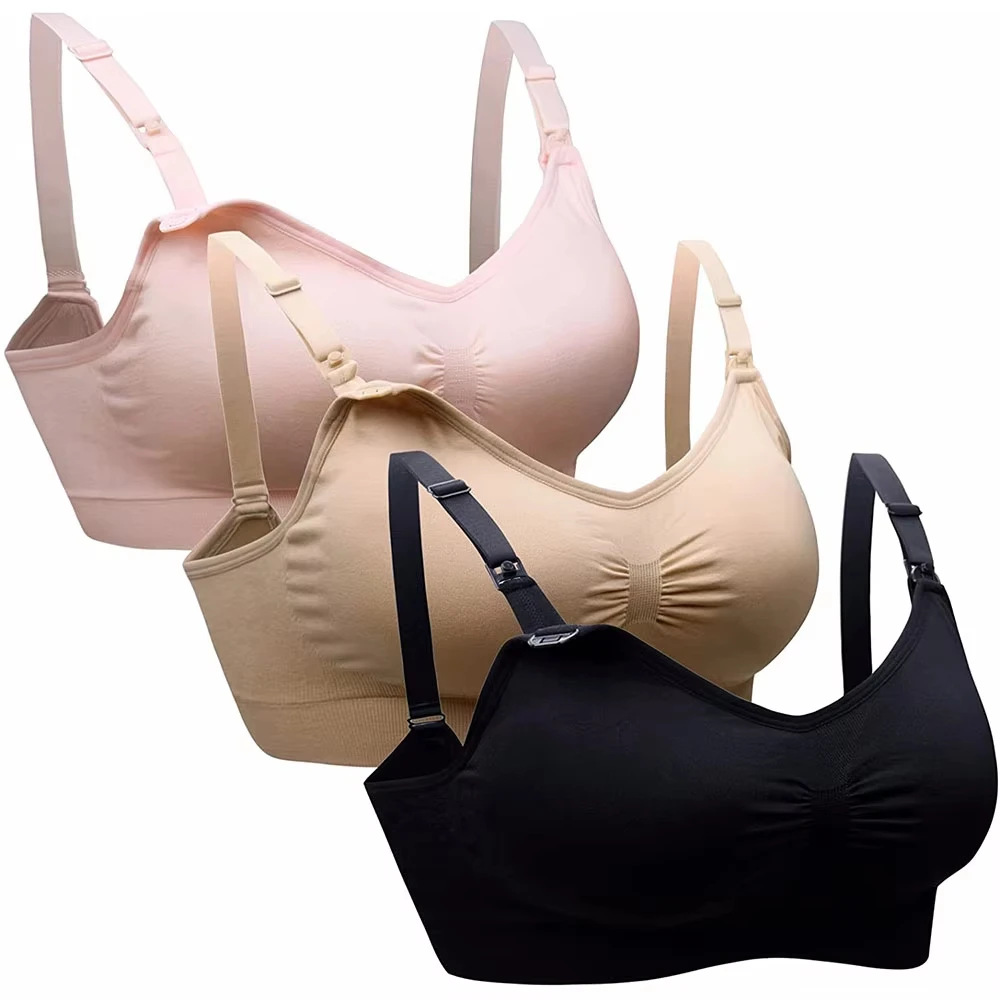 2/3PCS Breastfeeding Bras Maternity Nursing Bra for Feeding Nursing Underwear Clothes for Pregnant Women Breathable Bra