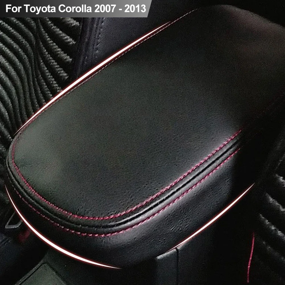 Car Center Console Lid Armrest Cover Interior Accessories Microfiber Leather Cover For Toyota Corolla 2007 08 09 2010 2011 2012