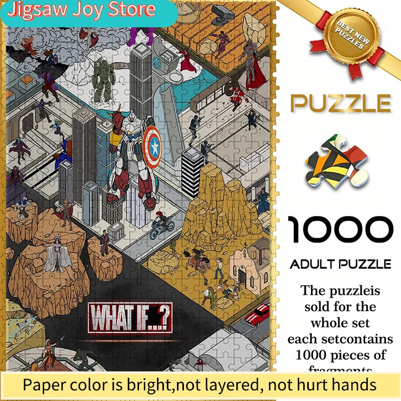 

Бесшовный пазл на тему Marvel Z10.11-33, "Что, если..." Дизайн сцен из мультивселенной - Прочный утолщенный пазл для самостоятельной сборки, для взрослых