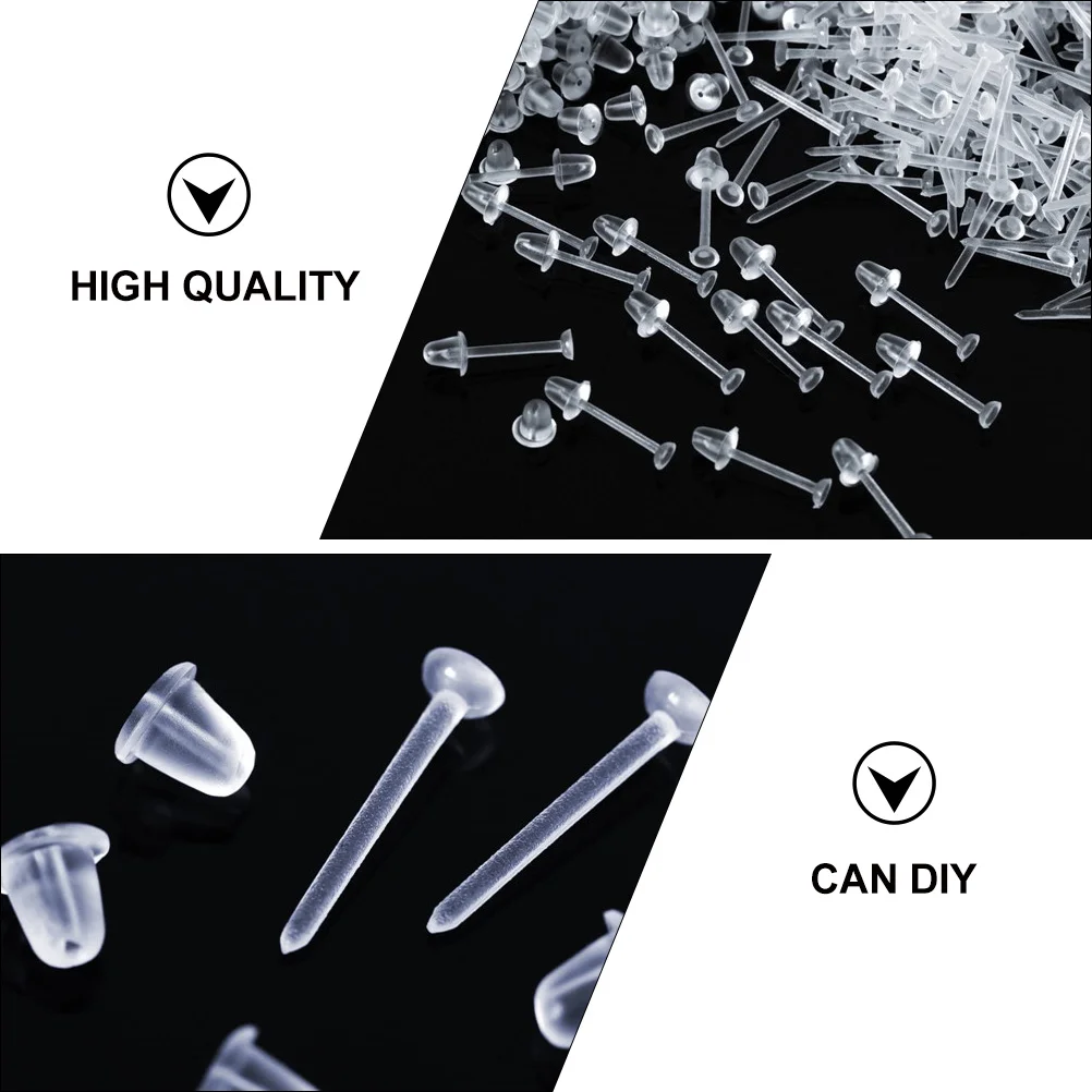 

100Pcs Silicone Earring Backs DIY Accessories Durable Material for Jewelry Making Craft Supplies Christmas Birthday Gifts