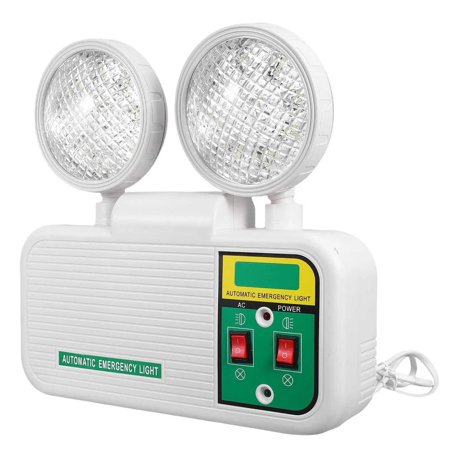 

Twin Head Emergency Lighting: Led Wall Mount Safety Light For Hallways Corridors Schools Offices Commercial Grade Rechargeable