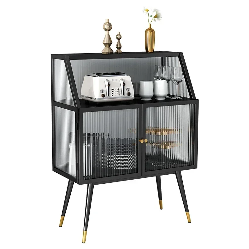 Nordic Light Luxury Meal Side Cabinet Glass Simplicity Modern Living Room Side Cabinet Locker Storage Cabinet