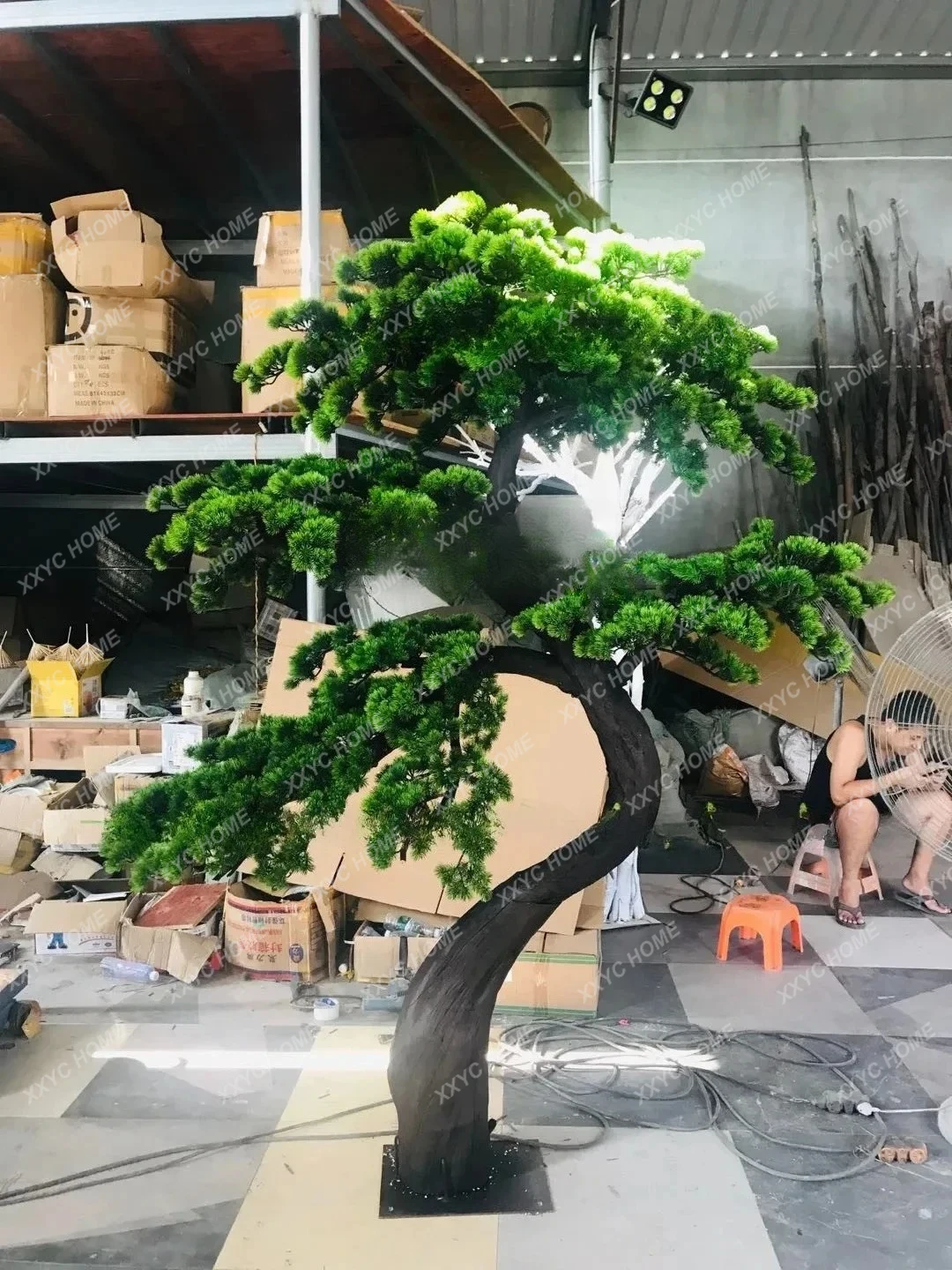 HJSimulation welcome pine, fake tree, large cedar, pine tree, Luo Hansong shopping mall hotel decoration modeling