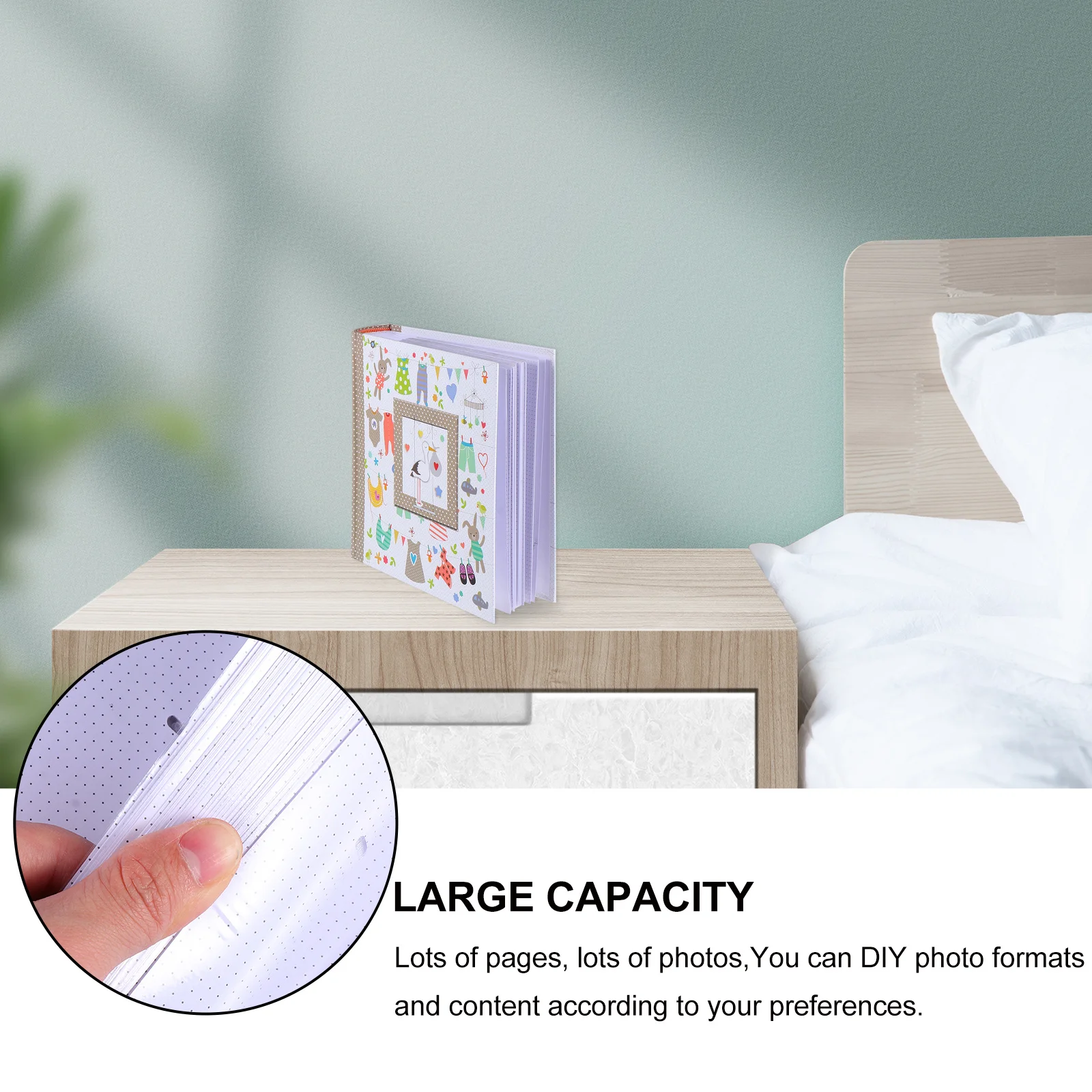 

1Pcs Cartoon Photo Album DIY Large Capacity Picture Collector for Baby Travel Graduation Photo Album Picture Collector