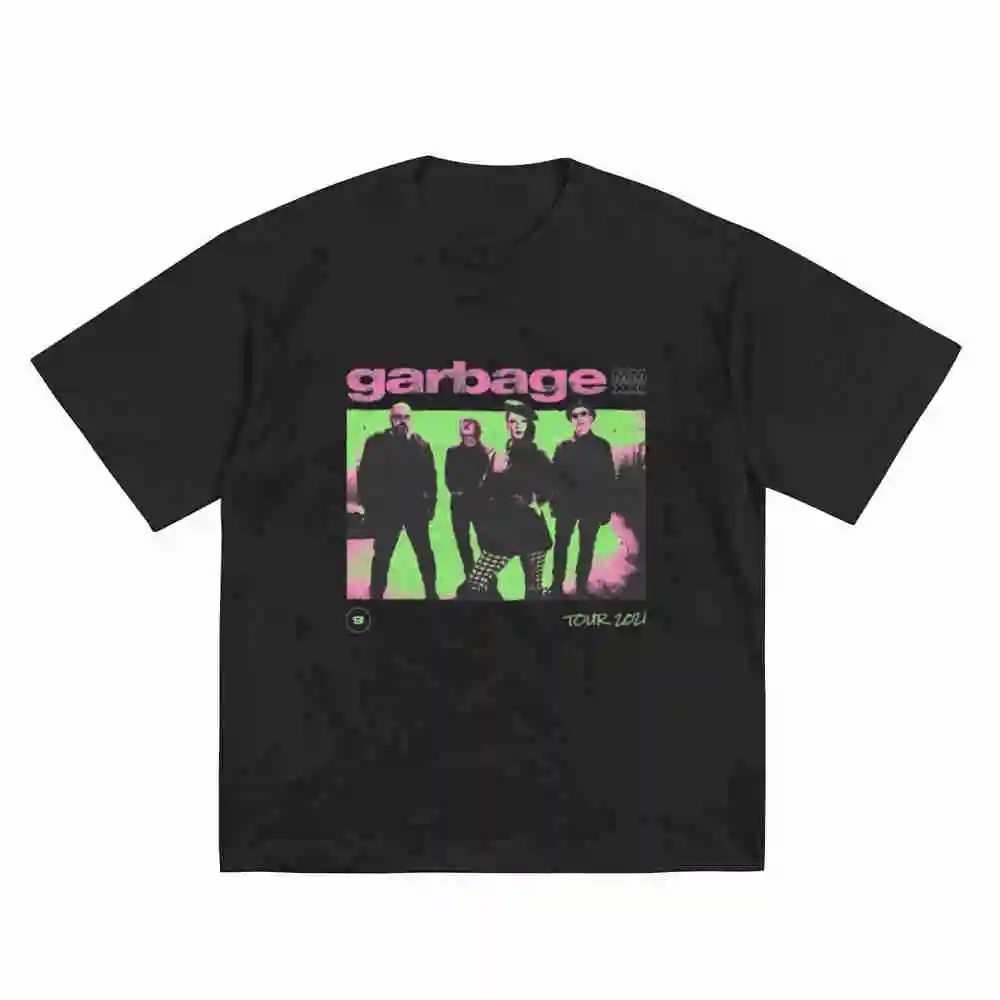 Vintage Garbage Band Tour Short Sleeve Tee 100% Cotton T-Shirt