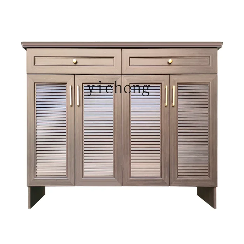 ZK Outdoor Aluminum Alloy Shoe Cabinet Home Doorway Courtyard Large Capacity Waterproof and Sun Protection Storage Locker