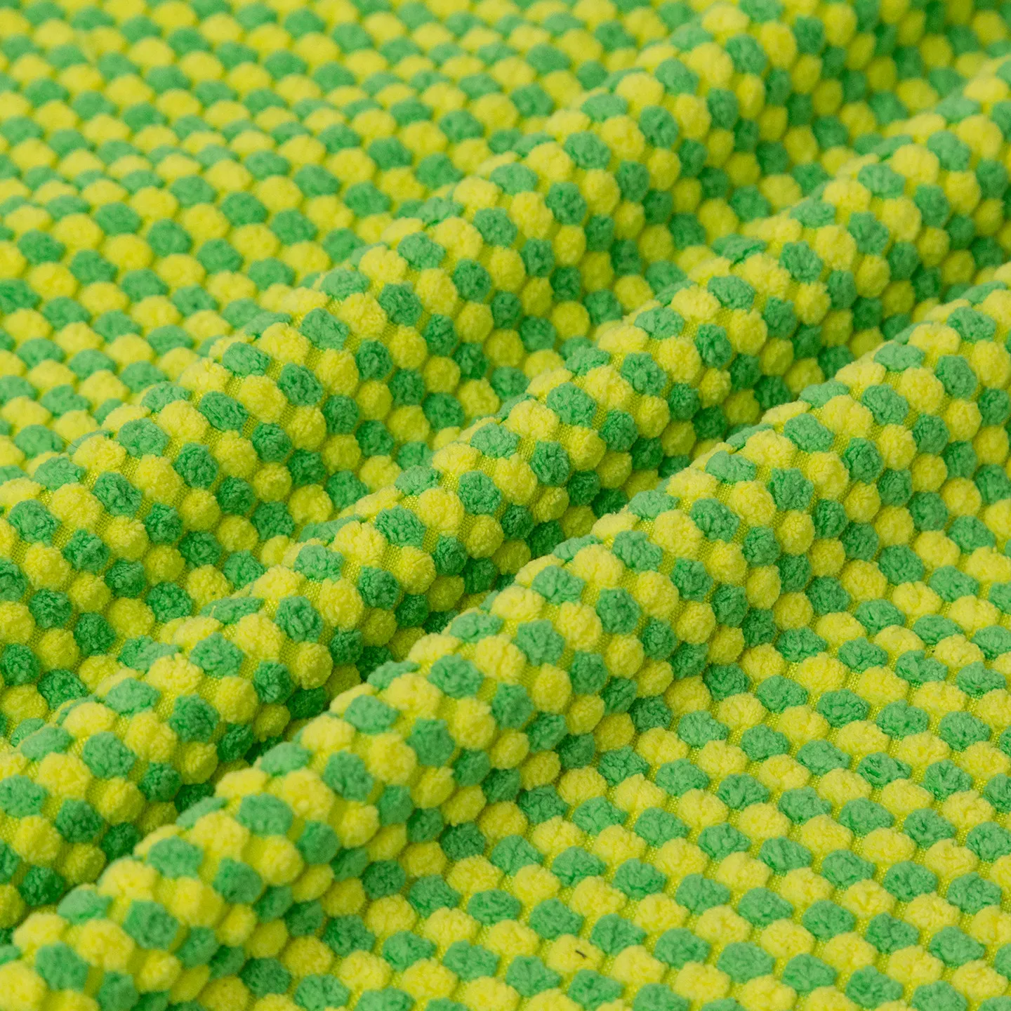 Zachte tweekleurige sojabonen geruite stof voor handgemaakte doe-het-zelf kussens, babykledingstoffen per meter, naaistofmateriaal