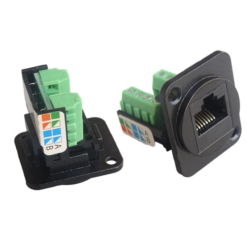 RJ45 CAT5E Network Cable Scoket Rj45 Panel Installation Module Network Cable Extender Cat 5 Panel Connector