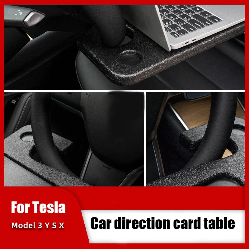 Car Table Steering Wheel for Tesla Model 3 Y X S 2021 2022 Eat Food Work Goods Holder Tray Car Laptop Computer Desk Mount Stand