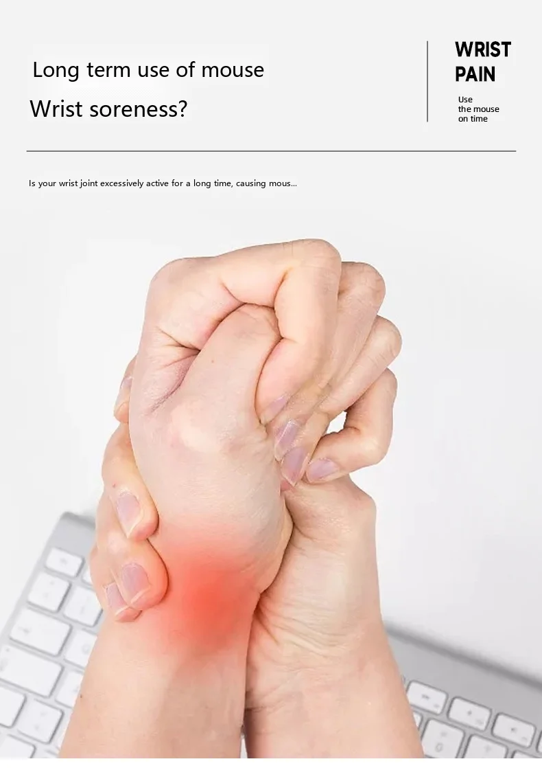 Transparente Silikon-Handgelenkauflage Mauspad Kristall Ergonomische Schreibtischunterlage für Büro und Gaming 12 Farboptionen – Detail 1