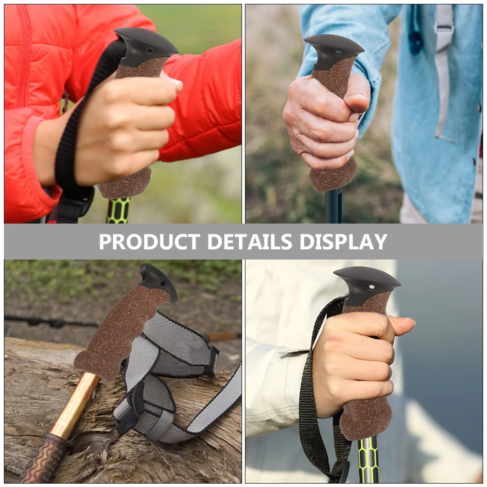 

2 Pcs Mountaineering Trekking Pole Handle Replacement Cork Grip for Accessories