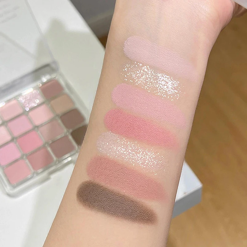 Paleta de resaltadores y contorno de atardecer de 16 colores DIKALU: maquillaje de ojos y rostro resistente al agua, duradero, unisex, certificado