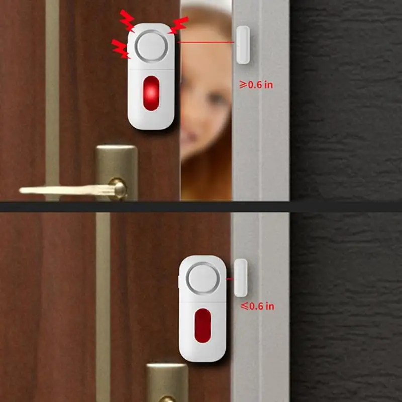 Door Window Open/Close Detector Door And Window Sensor Home Hotel Anti-theft Alarm 130dB Door Magnetic Induction For Security