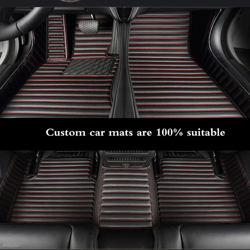 Custom Full coverage all models of drop center floor mats car Coche Accessories PU leather Interior Parts foot tools 2000-2023