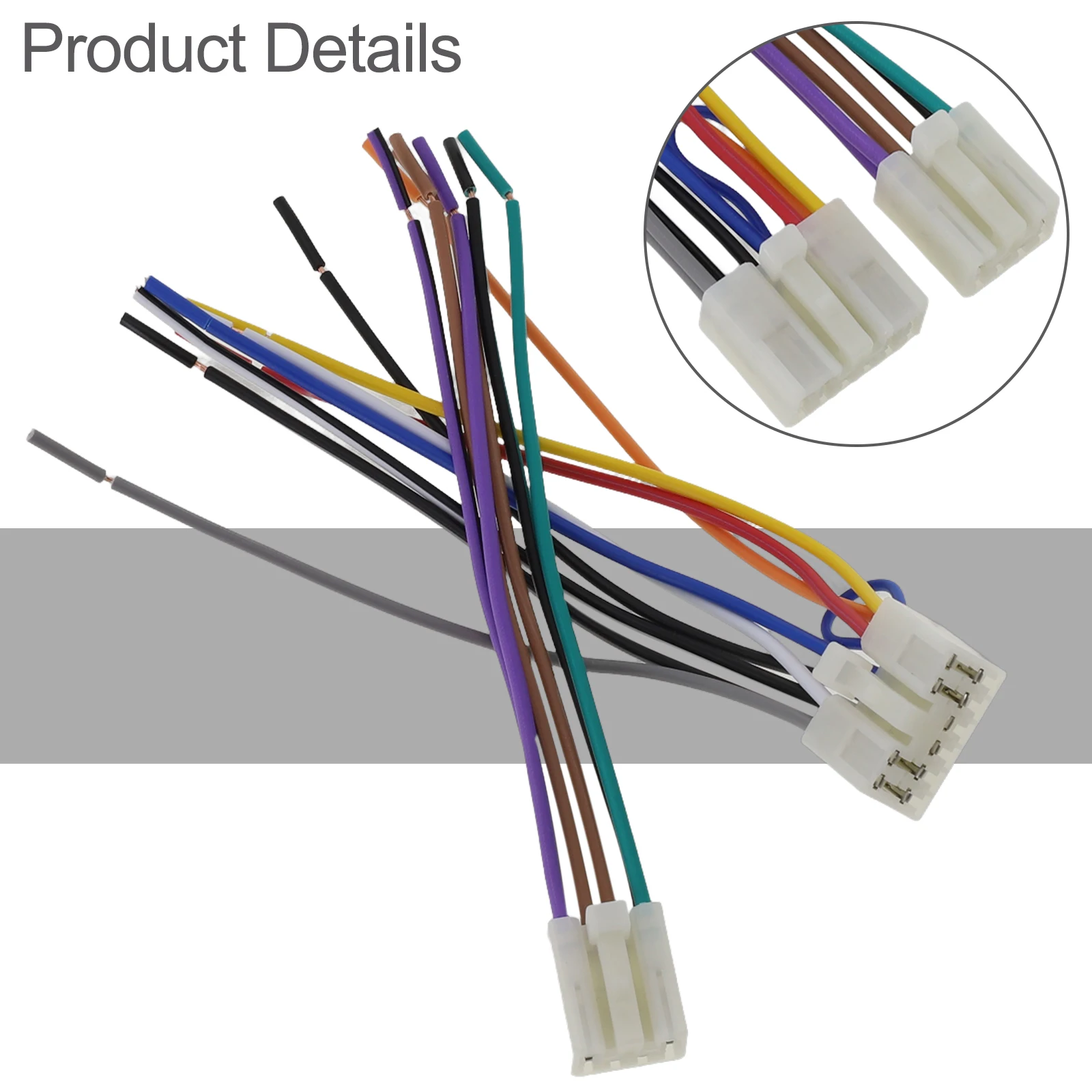 For Toyotaa Radioo Cablee Car Stereoo CDd Player Wiring Harness Radio Stereo Cable Adapter Car Wire Harness Internal Spare Parts