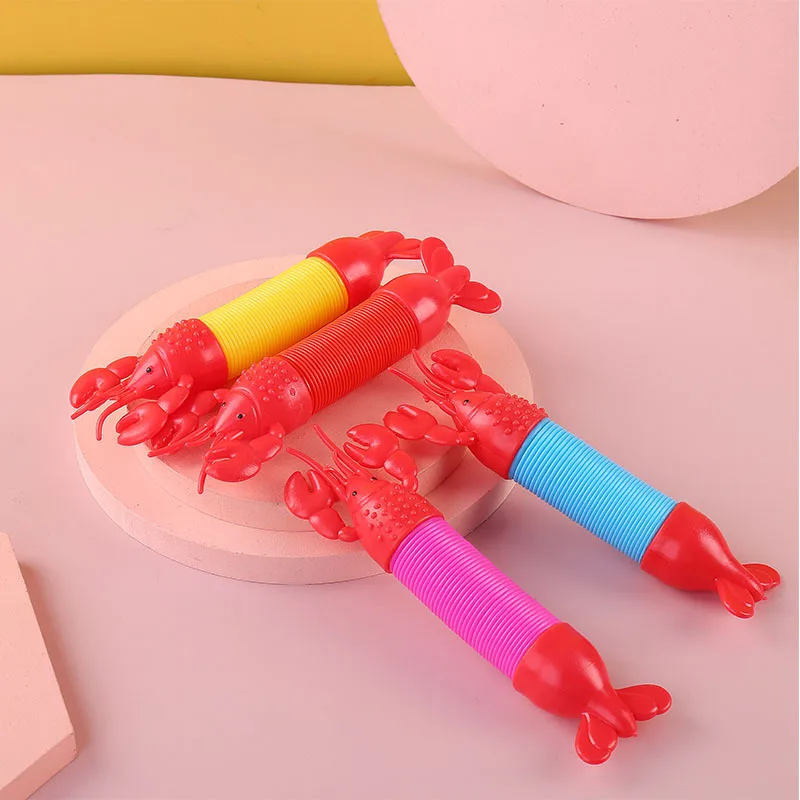 동물 귀여운 안티 스트레스 공 감압 텔레스코픽 다양한 랍스터 장난감 Abraact 부드러운 끈적 끈적한 Squishi 스트레스 릴리프 장난감 J106