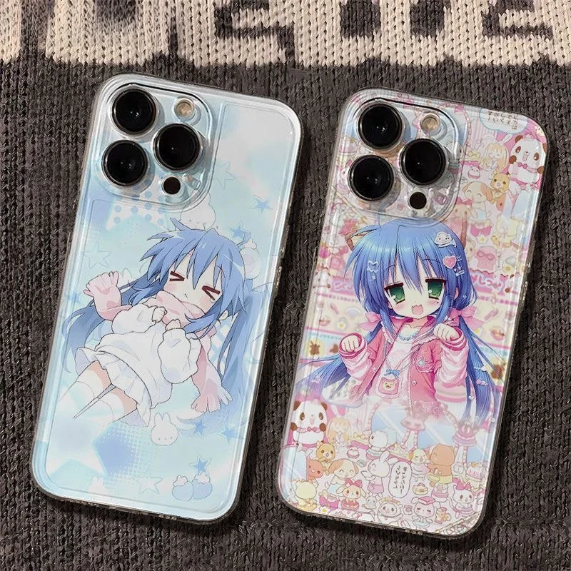 Kawaii Konata Chibi Vibe Phone Case For Samsung A57 A07 A36 A26 A56 A16 A06 A55 A35 A25 A15 A05 A54 A34 A24 A14 A13 A53 Clear