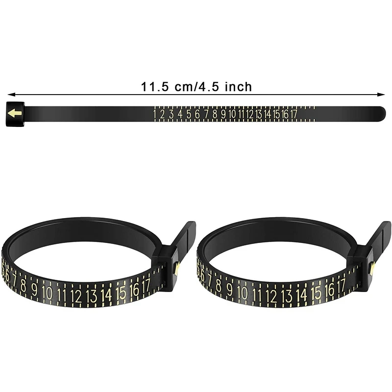 Ring Size Tool Kit Finger Size Measuring Tool With Jewel Polishing Cloth