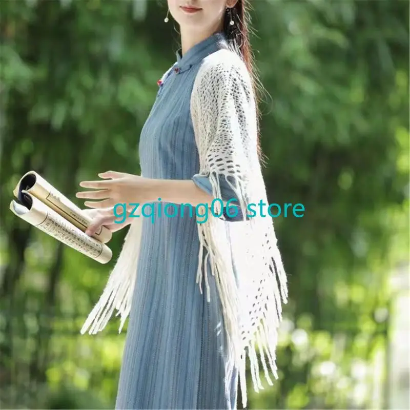 K3NF Bohemian Styles Crochet Shaw