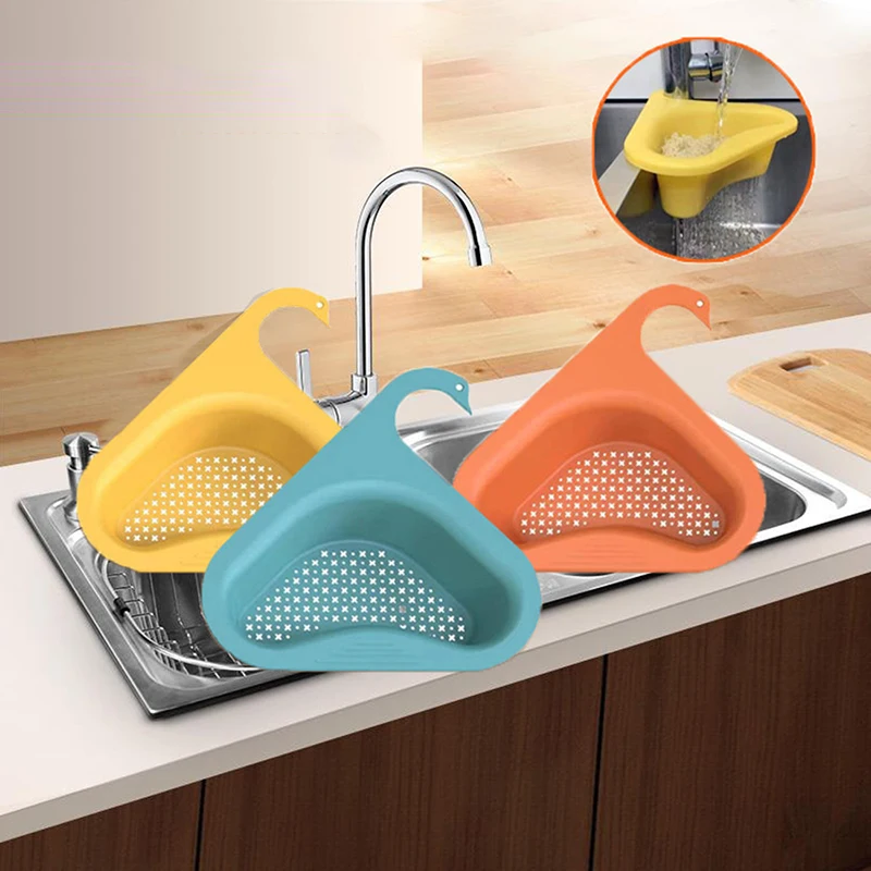 Fruit&Vegetable Drain Basket  Kitchen Leftover Sink Strainer Sink