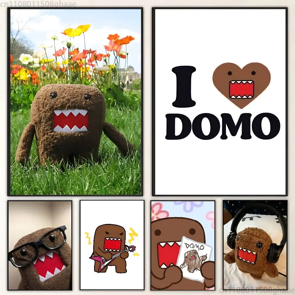 Cute Funny Domo Cartoon Classic Wall Art, Canvas Print Poster, Suitable for Home, Living Room, Room Decoration Painting