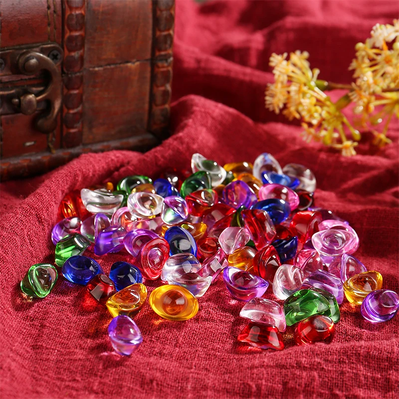 20 قطعة زجاج ملون صغير كريستال يوان باو سبائك Pfaff النحاس اسطوانة فورتشن اكسسوارات المنزل نعمة زخرفة زخرفة #3