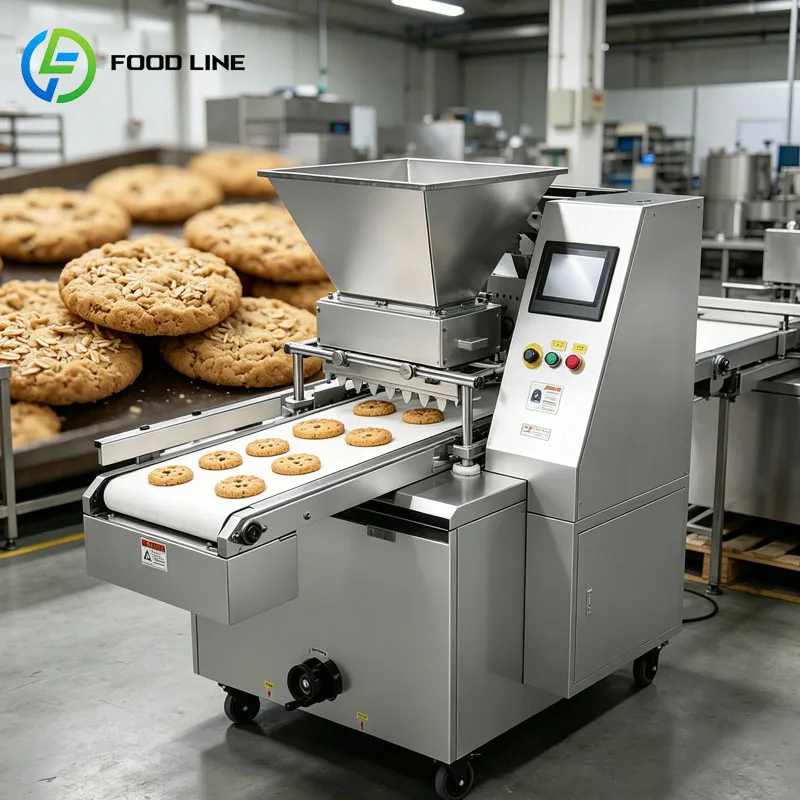 Industrial Biscuit Forming Machine Cookie Making Equipment with Auxiliary Depositor System Bakery Line Customized
