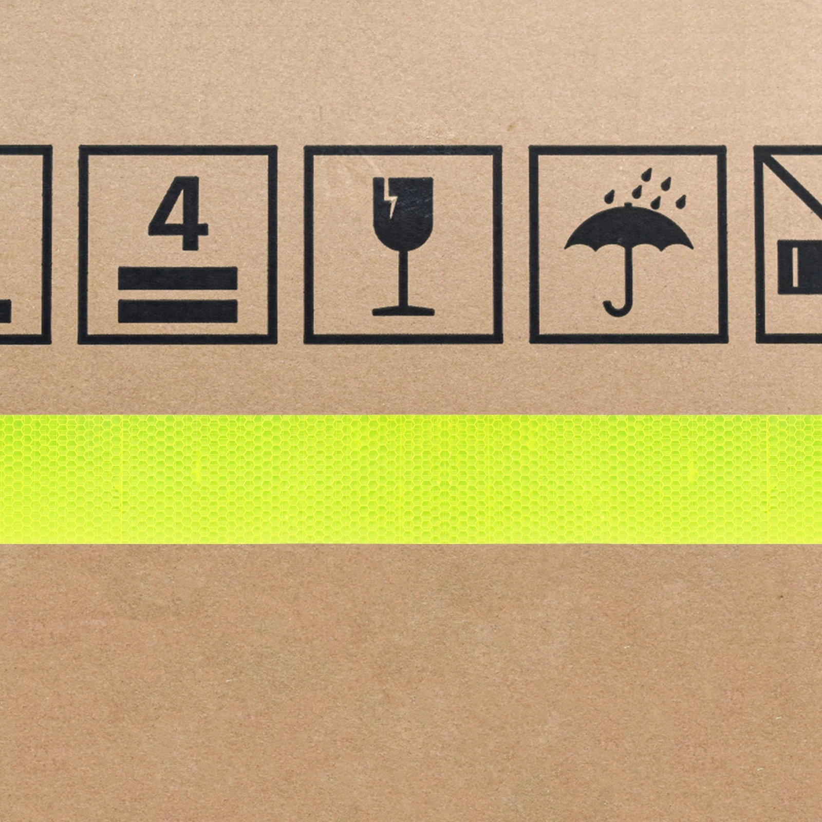 

4 PCS Reflective Stickers Tape Belt Adhesive Trucks Warning Vehicles Conspicuity