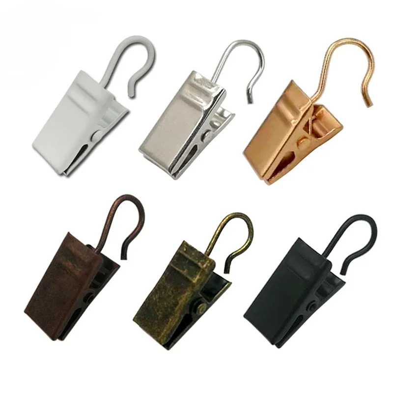 10pcs Curtain Clamp Curtain Accessories Home Storage Clip Clamp with Hook Sealing Clip Accesorios Para El Hogar