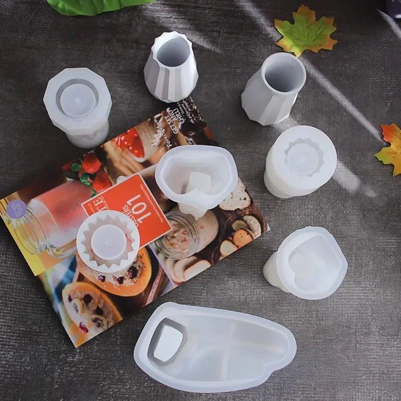DIY Human Body Shape Glue Vase Silicone Mold for Cement Concrete Garden Flower Diffuser Stone Table Ornaments Home Decor
