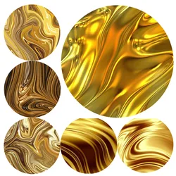 10pcs Luxuy Golden Texure Pattern 10pcs  6mm 14mm 16mm 18mm 30mm  Round photo glass cabochon demo flat back Making findings